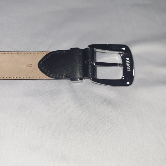 Luxurious and Powerful Black Leather Belt. # 132